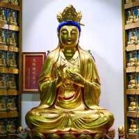 Massive Buddhas Inside Qibao Pagoda, One on Each Level 🛕🗿