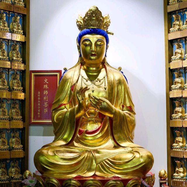 Massive Buddhas Inside Qibao Pagoda, One on Each Level 🛕🗿