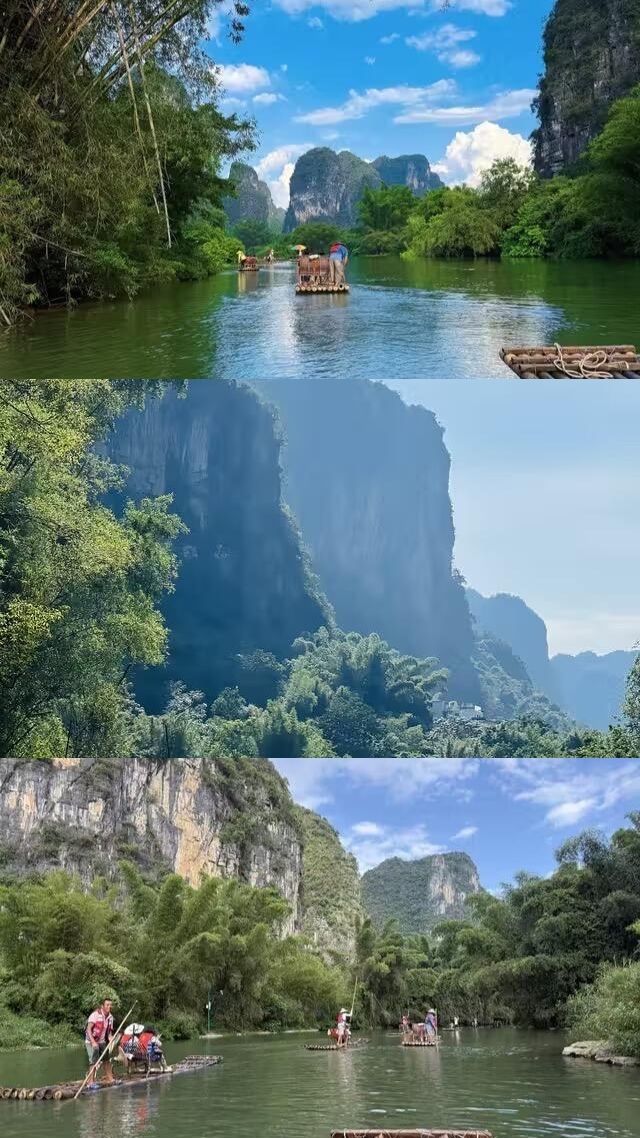漓江竹筏躺平桂林真的太治癒了！！！