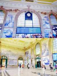 【絶景🇵🇹】ポルトガルにある世界一美しい駅💙🤍