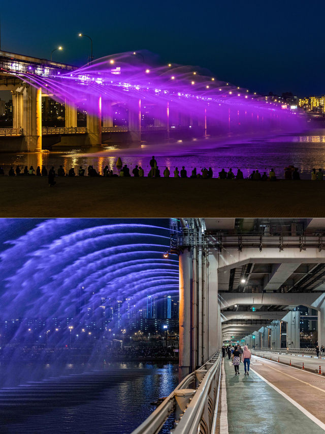 Banpo Bridge ไปดูโชว์น้ำพุสายรุ้งแห่งโซลกัน 🌈