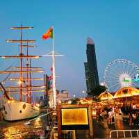 泰國曼谷地標性夜市景點:河濱碼頭夜市，絕美摩天輪，各種美食，拍照📸打卡吃飯逛街絕佳之地