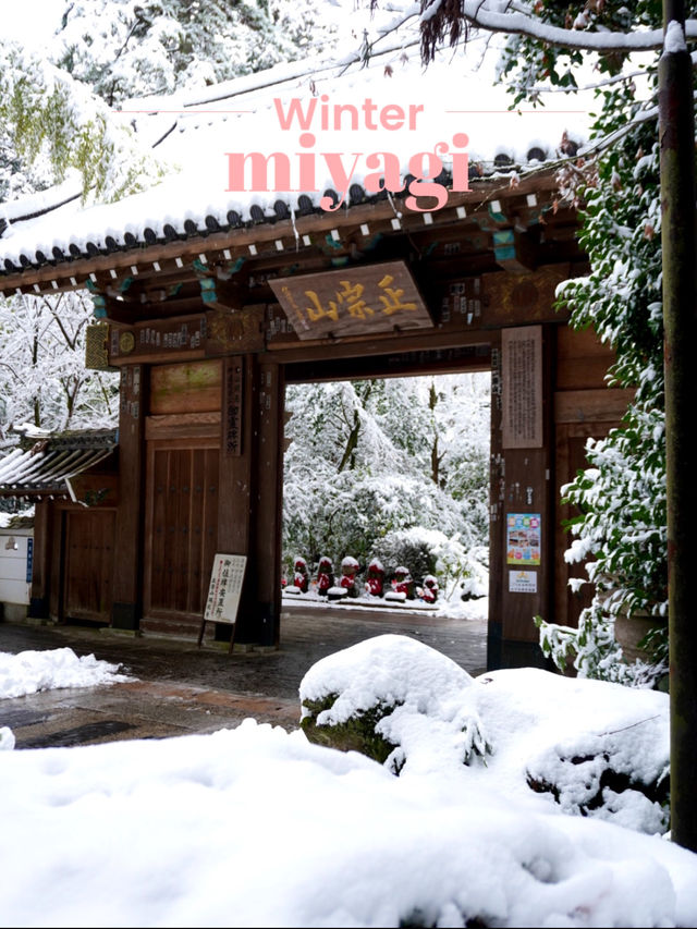 【宮城×冬の旅】   瑞鳳殿の手前のお寺  可愛いお地蔵さんが並んでいます