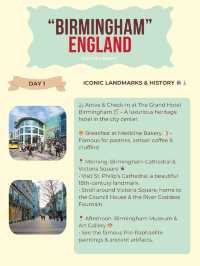 Birmingham itinerary 