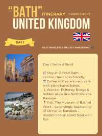 Bath 3-days itinerary 