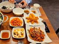 A delightful puffer fish course meal at Ilsan