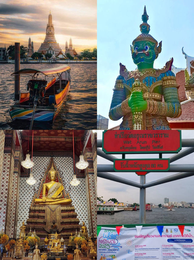 ワットアルンの夕暮れは、まるで絵画のような美しさ。#タイ旅行 #ワットアルン
