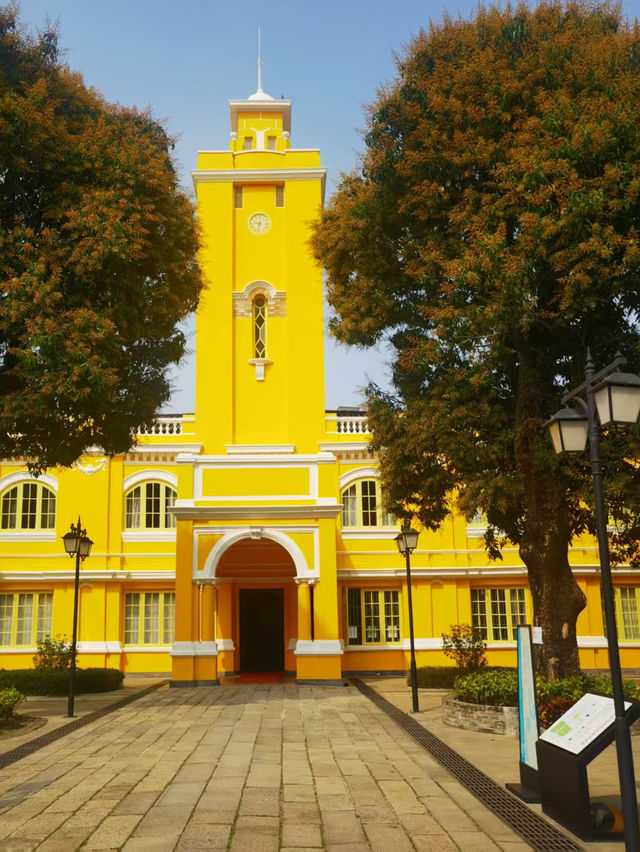 🌸 Golden Walls & Red Blossoms — A Literary Spring at Zhongshan Library