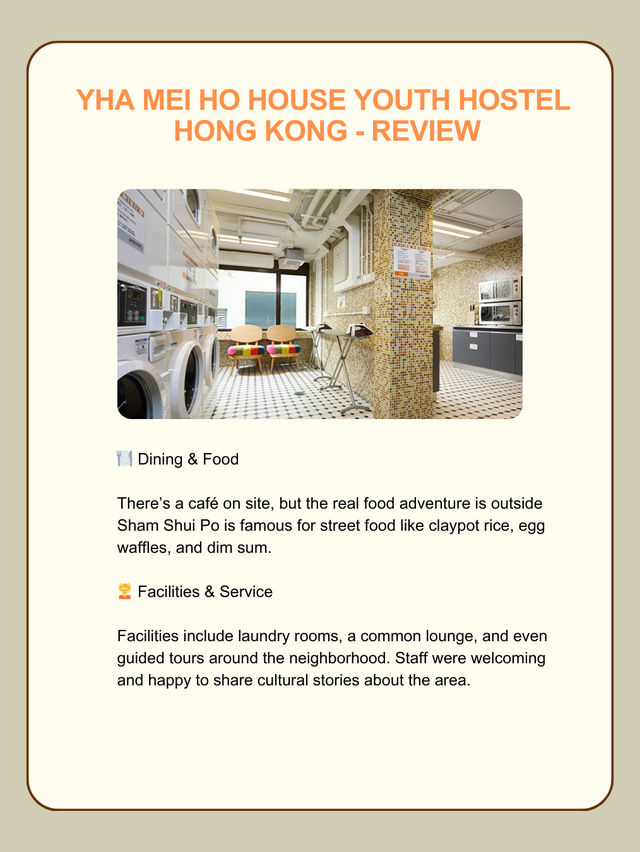 🏨 YHA Mei Ho House Youth Hostel – Hongkong  🏨 YHA Mei Ho House Youth Hostel – Hongkong
