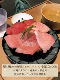 【築地】贅沢海鮮丼と食べ歩きにぴったりのまぐろ串