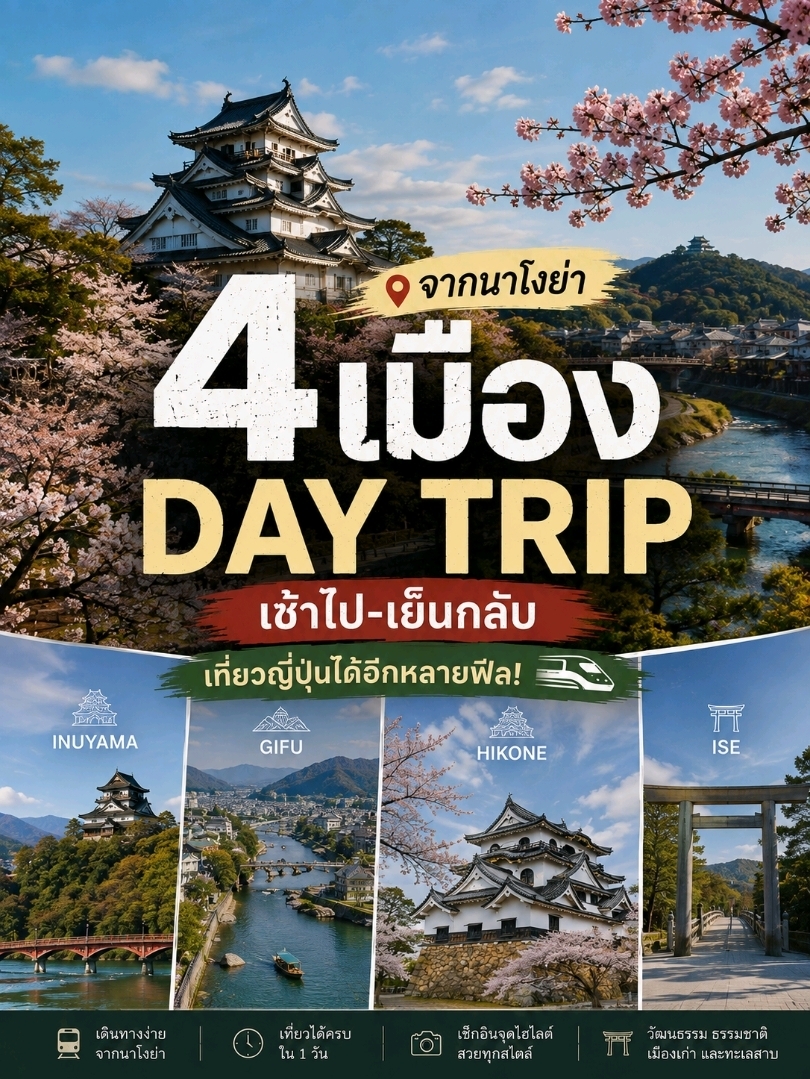  從名古屋出發的 4 個一日遊城市，當天來回，體驗日本的多種風情 