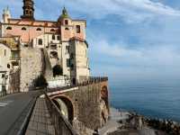 Walking from Minori to Amalfi along the coast 