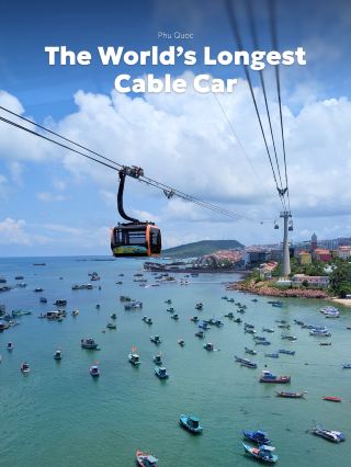 Phu Quoc: 8km cable car ride over the island's azure bay