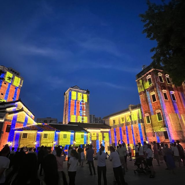 深圳觀瀾古墟的夜景燈光秀