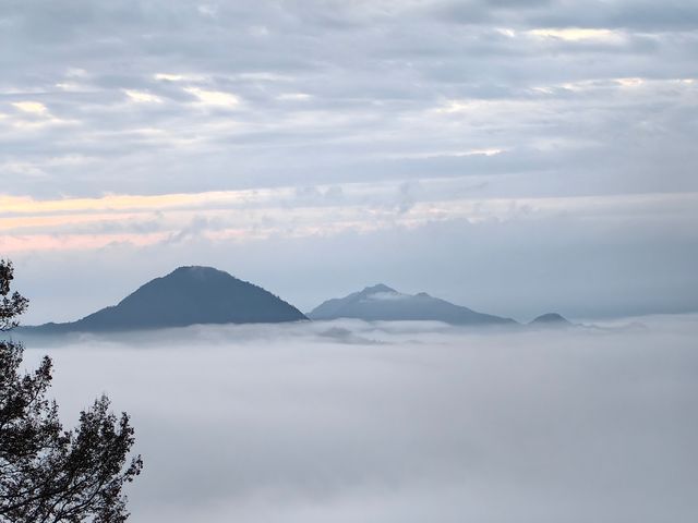 在雲端，安徽休寧金龍山上海拔972米