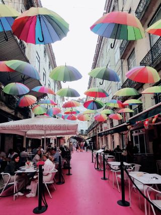 Lisbon's must-visit Pink Street, a place full of girlish charm.