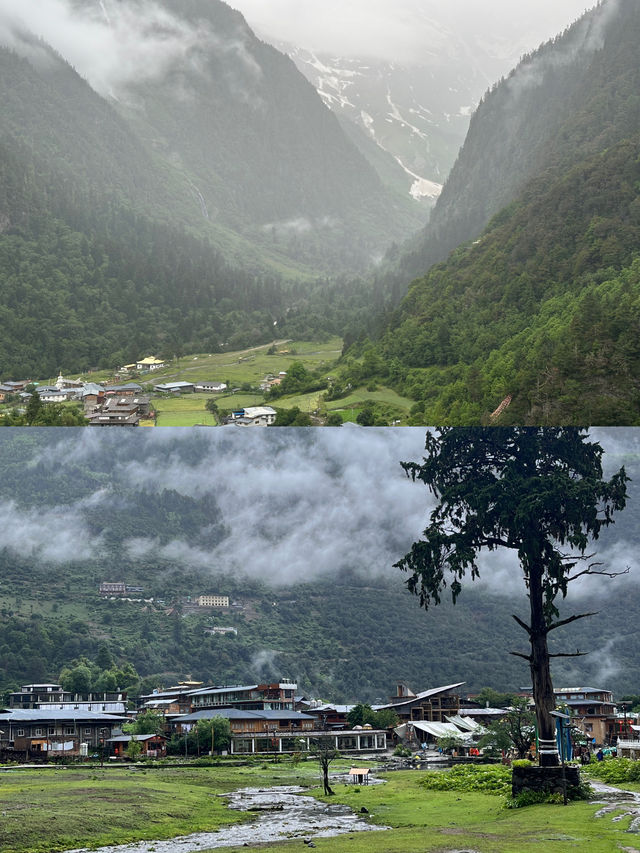 天堂在左 雨崩在右