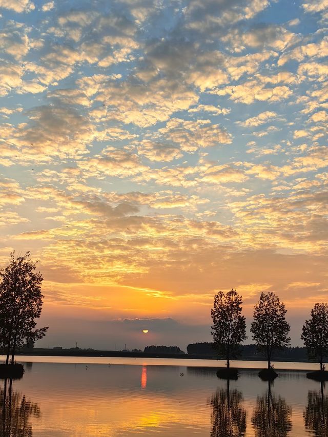 去駐馬店必打卡！邂逅宿鴨湖絕美落日
