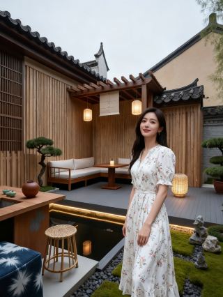 The wabi-sabi style oriental aesthetic guesthouse is absolutely perfect for a rainy day check-in!