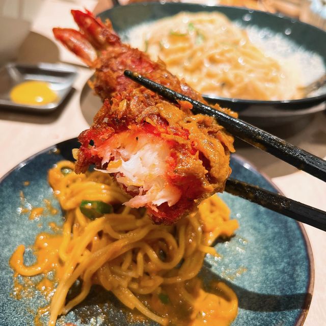 紅磡黃埔搵食@潮聖人氣虎蝦濃湯麵