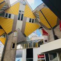 荷蘭🇳🇱鹿特丹 Rotterdam ⬜️🟨可愛立體方塊屋Cube Houses Kijk-Kubus