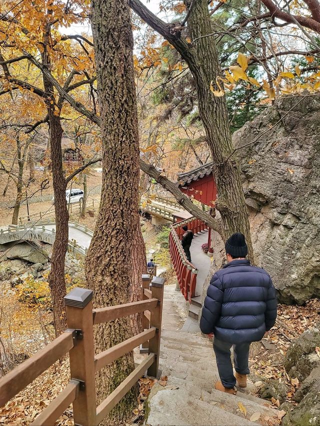 초겨울에도 분위기있는 아름다운 홍룡폭포✨️