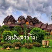 วัดนันตาราม ชมวิหารไม้สักทองสถาปัตยกรรมพม่า
