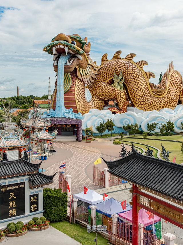 หมู่บ้านมังกรสวรรค์ 🐉 มุมถ่ายรูปสุดอลังสุพรรณบุรี