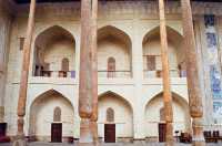 A Sight of Architectural Wonder — "Supersized Chopsticks" at the Bolo Hauz Mosque of Bukhara
