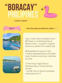 Boracay island itinerary 