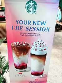 Refreshing Escape: Sipping Iced Ube Oat Milk Macchiato at Starbucks”