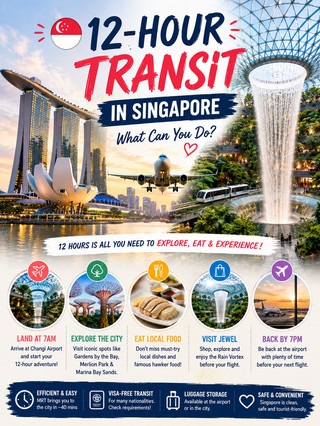 12 Hours Transit in Singapore 😍
