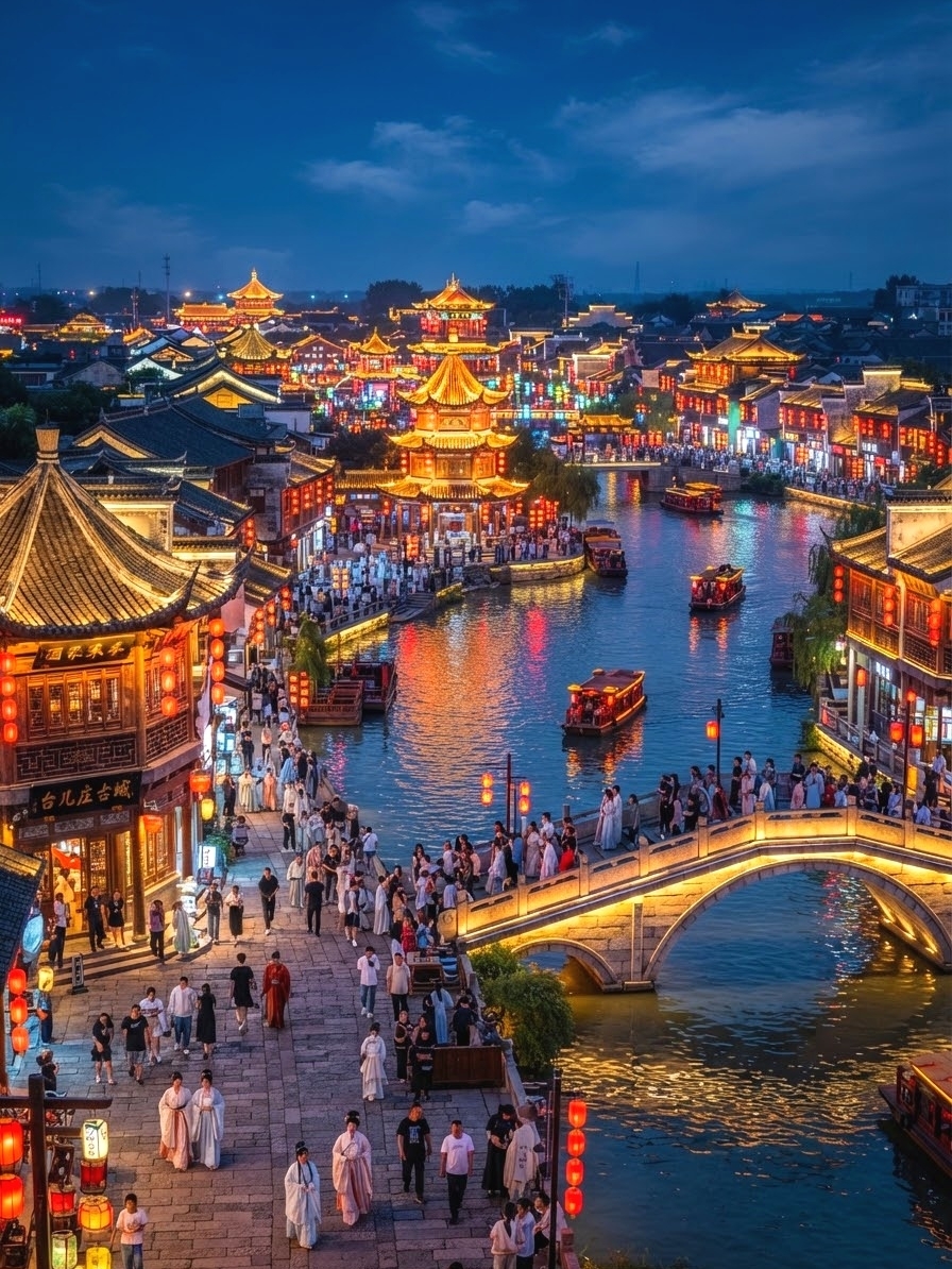 The Most Beautiful Water Town | Tai'erzhuang Ancient Town.