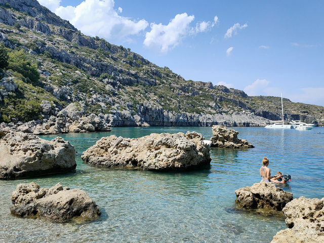 Swimming and snorkeling in Anthony Quinn Bay