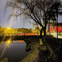 A Temple with a beautiful Night View 