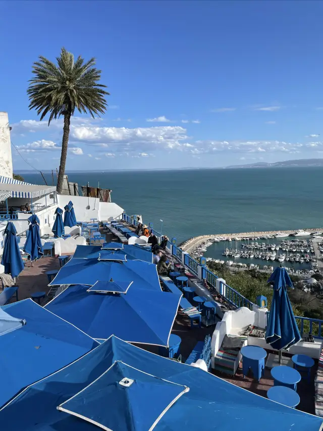 Tunisia's Mediterranean blue and white town