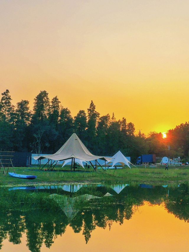 佛山新晋太空舱營地|入住享一線湖景