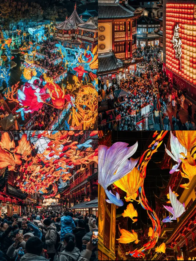 The Shanghai Lantern Festival at Yu Garden during the Year of the Dragon is incredibly popular