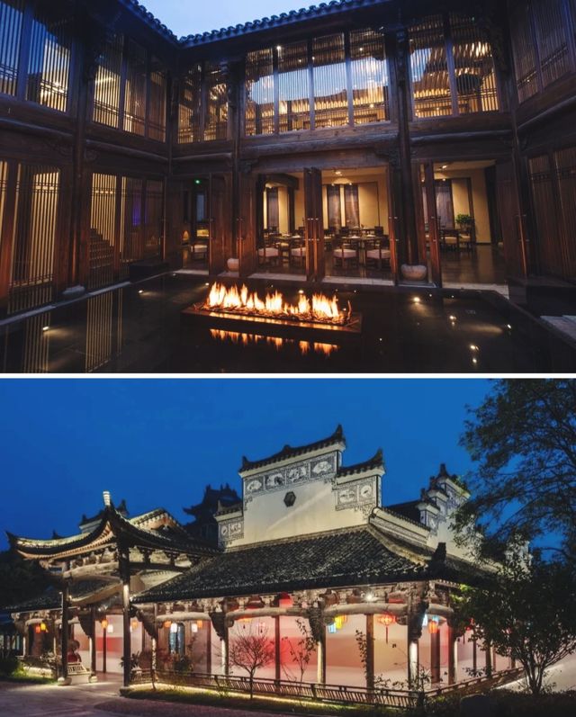武義·璟園蝶來望境古典宅院深處的私湯酒店。