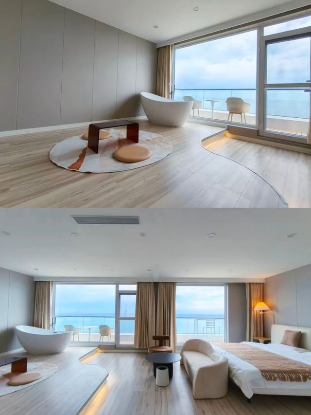 威海！！近布魯維斯號！！海景落地玻璃窗！！淡季價錢超值！！