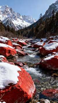 誰懂啊！畢棚溝把秋天和冬天揉在一起了！