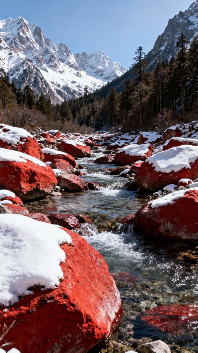 誰懂啊！畢棚溝把秋天和冬天揉在一起了！