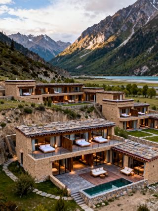 然乌湖のチベット風民宿に泊まり、子どもと一緒に川蔵線のブルーアイスの饗宴を体験しよう。