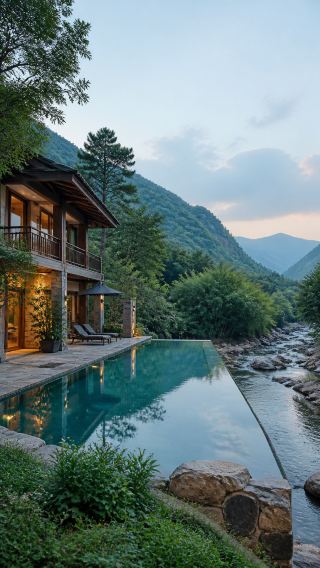 The ultimate 24°C family getaway in Changxing! Stay at a creekside pool homestay and explore natural springs
