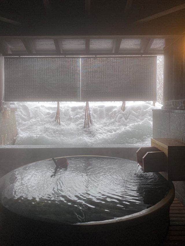 얼굴은 춥고 몸은 따뜻한 히노끼 전세탕에서 온천하기❄️♨️