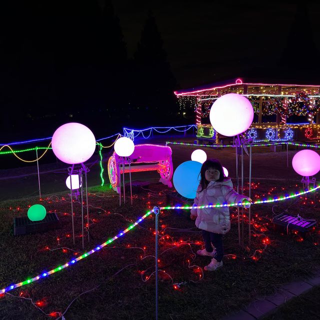 あけぼの山農業公園のクリスマス限定ライトアップ
