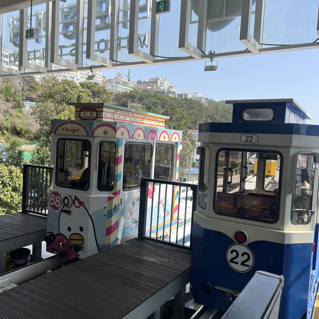 【釜山海雲台藍線公園】可愛的天空膠囊列車和海岸列車🚡🚟