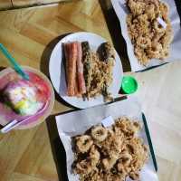 Fried seafood famous in Terengganu