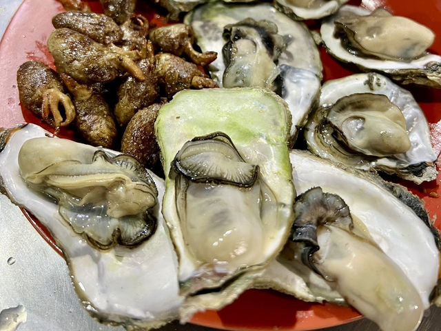 屏東琉球 新鮮的海貨就是好吃 上好炭烤