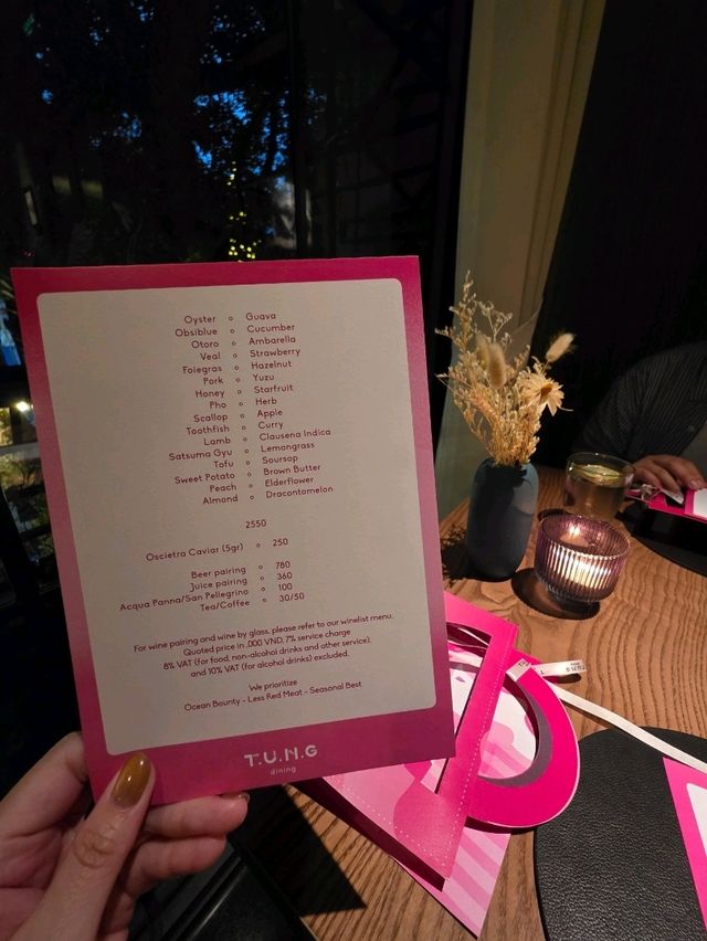 T.U.N.G Dining 河內必體驗的高級餐廳